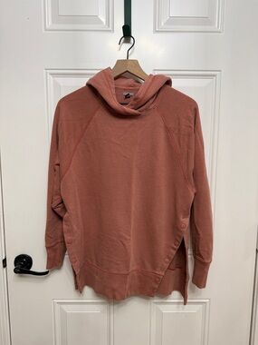 aerie Rust Pink Cowl Hoodie Sweater